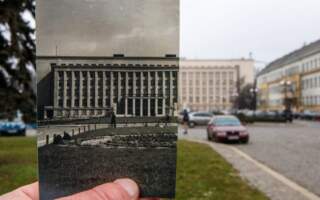 Сергій Гудак опублікував низку світлин, на яких зіставляє Ужгород 1930-х років