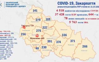 П’ятеро пацієнтів померло за останню добу у 78 діагностовано COVID-19