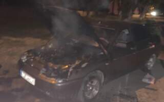На Тячівщині авто згоріло під час руху