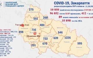 За минулу добу в Ужгороді підтвердили найбільше випадків COVID-19